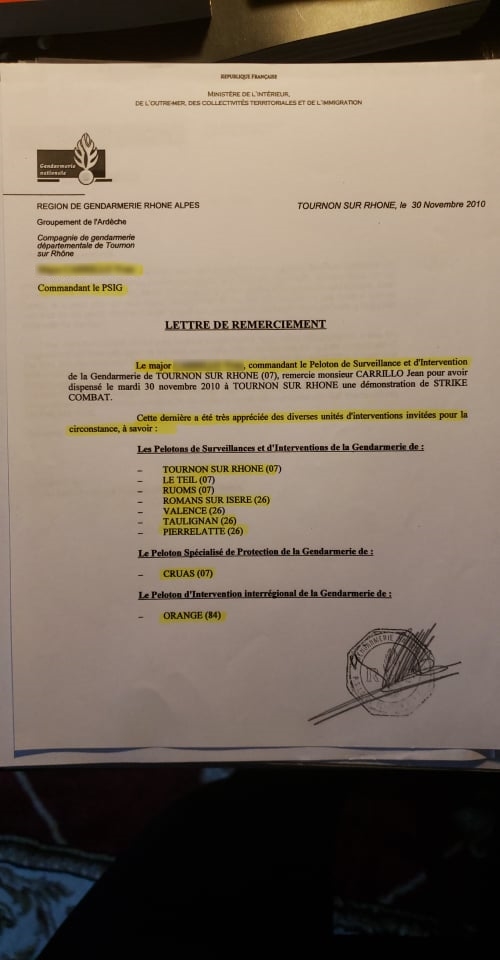lettre gendarmerie recommandation jean carrillo